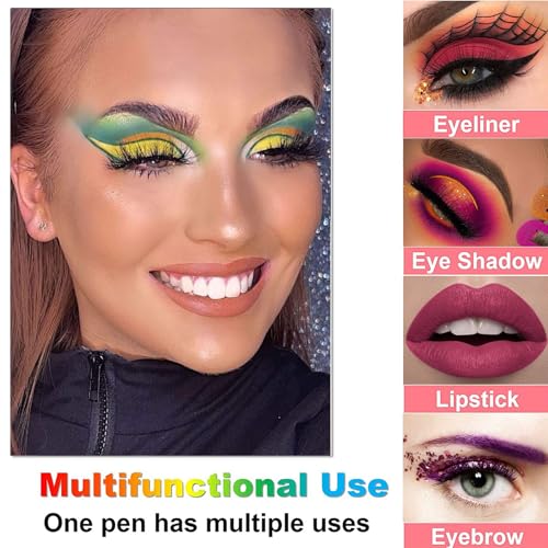 12-Color Eyeliner Pen Set - Waterproof Matte & Shimmer