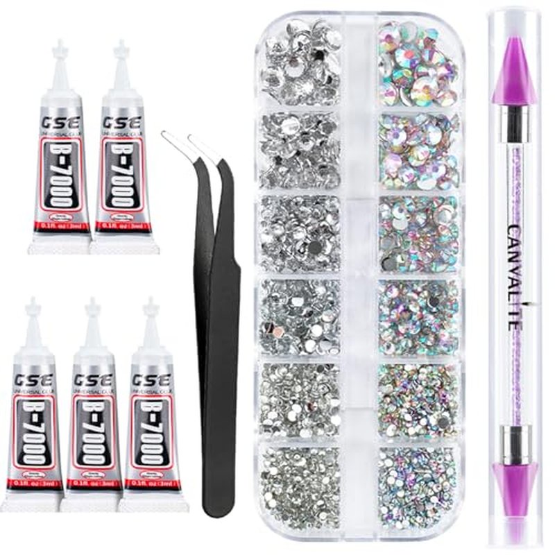 3348 Rhinestones Nail Art Kit with Glue & Tools