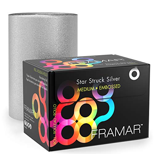FRAMAR Silver Hair Foil Roll 320 ft with Dispenser & Blade