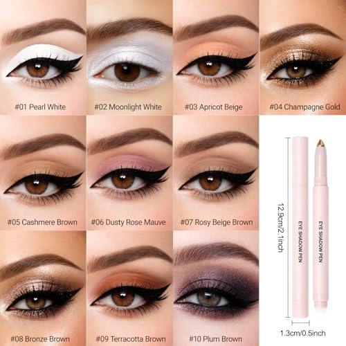 Erinde Waterproof Eyeshadow Stick – Matte & Shimmer Shades