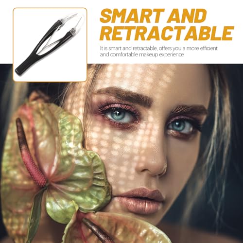 Lurrose Automatic Elastic Eyebrow Tweezer Retractable Tweezer for Eyebrow Removal (Color Random)