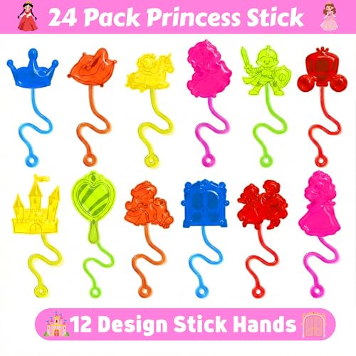 Princess Party Favors 48Pc Set - Stick Hands & Tattoos