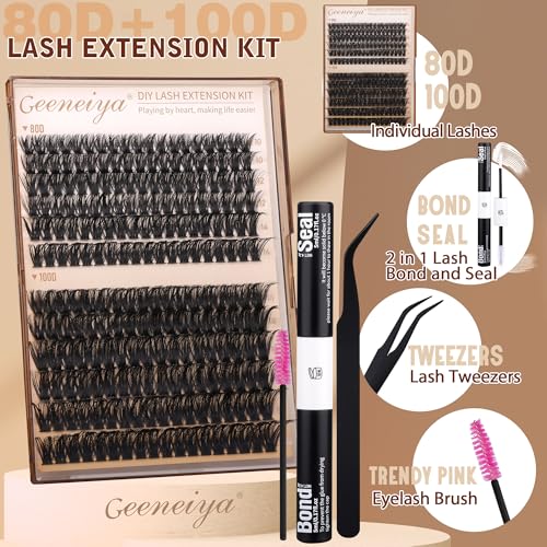 Volume Lash Clusters DIY Kit - 10-18MM Extensions 80D+100D