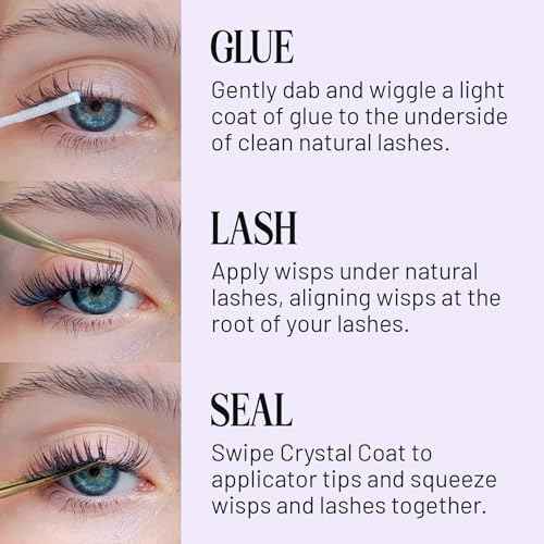 Lilac St - Originals Natural Faux Eyelash Clusters (12mm) - Soft, Natural Look - DIY Lash Extension Wisps - Lightweight & Lifelike - Lasts 10 Days - Cruelty Free, Vegan, Women Founded - 10 Lashes