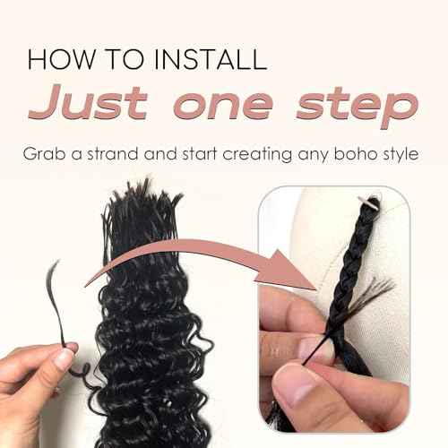 Pre-Divided Curly Bulk Human Hair For Boho Braids Loose Deep Wave Bulk Human Hair For Braiding Double Drawn Extensions (320 Roots)16inch/100g