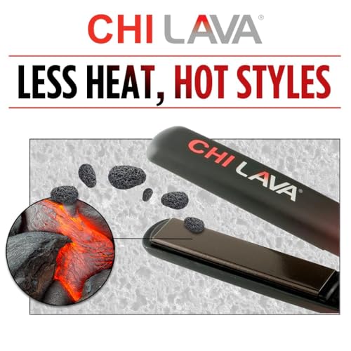 CHI Lava Ceramic 1" Flat Iron - Volcanic Lava Plates for Smooth Styling