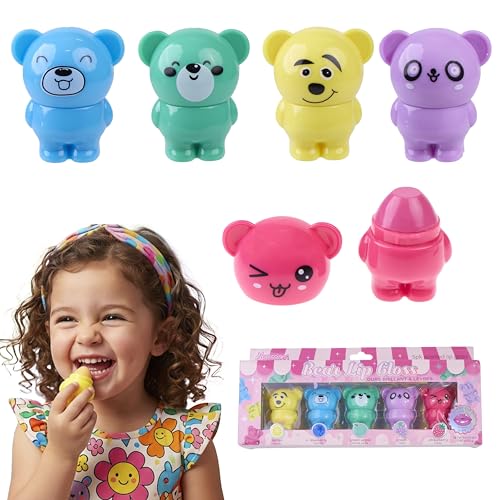 EXPRESSIONS 5-Piece Scented Bear Lip Gloss - Fruity Flavors