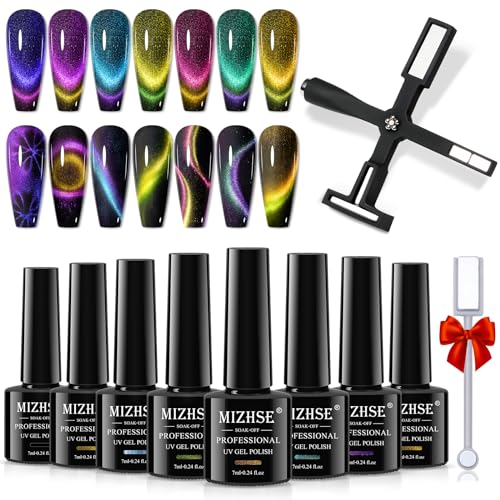 MIZHSE 9D Cat Eye Gel Nail Polish Nail Magnet Tool