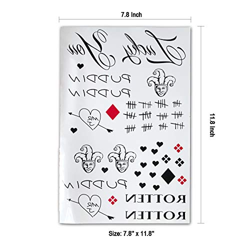 Temporary Tattoo Stickers - 6 Sheets Waterproof Fake Tattoos