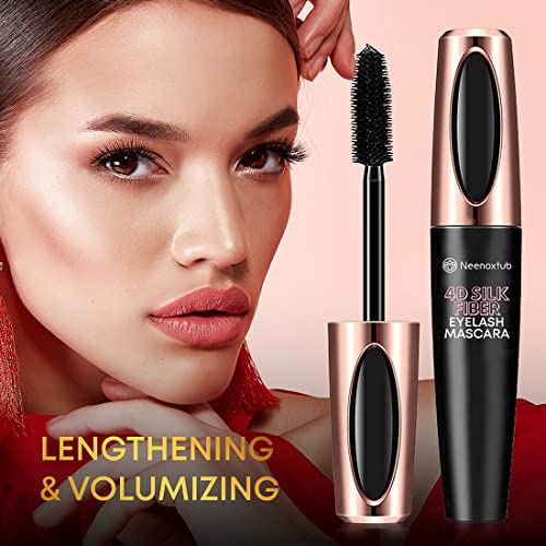 4D Silk Fiber Lash Mascara Waterproof & Long-Lasting, 2 Pack