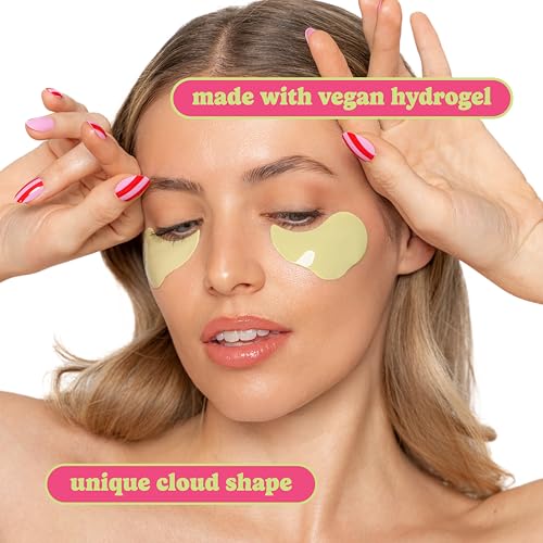 ESW Beauty Strawberry Matcha Latte Under Eye Patches (5-Pack) ? Depuffing & Hydrating ? Vegan Hydrogel with Green Tea for Refreshing, Nourished Under Eyes
