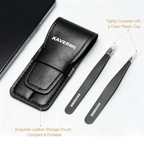 2-Piece Eyebrow Tweezers Set – Slant & Pointed Tips