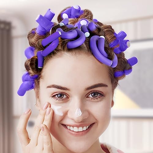 No-Heat Flexible Foam Hair Curlers - 30 Pack Small Flexi Rods (0.47" x 9.45")