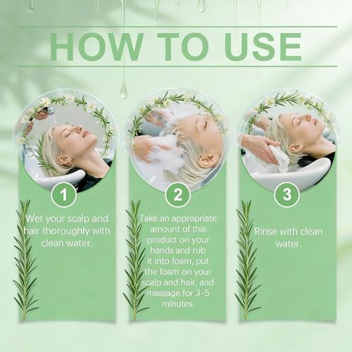 NovaCharm Rosemary Shampoo with Keratin - 2 Pack, 100ML Each