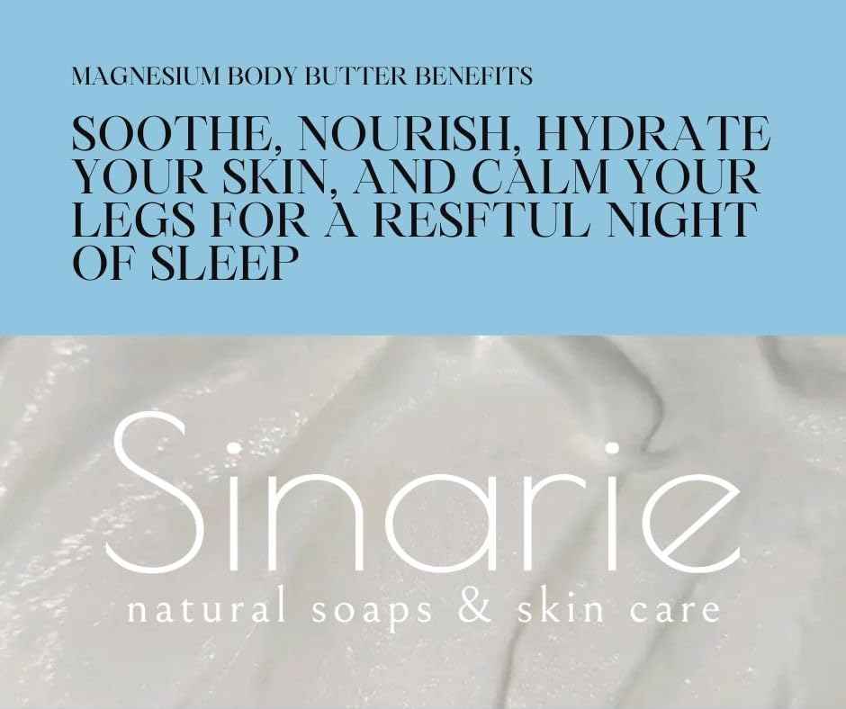 Sweet Dreams Magnesium Emulsified Body Butter, 4 oz., 1 Count | Mango Butter | Premium Magnesium Oil | Natural Ingredients | Magnesium Lotion | Eucalyptus + Peppermint