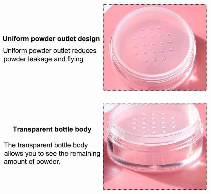 50ml Loose Powder Compact Container with Sifter - Pack of 4