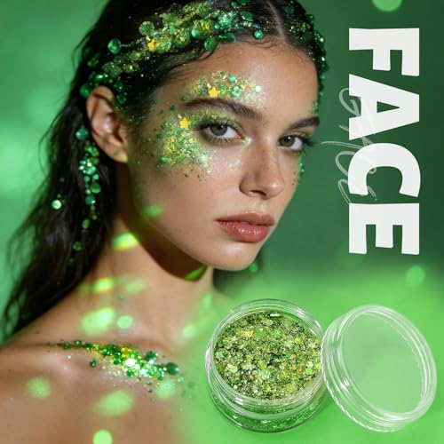 St. Patrick's Day Body Glitter Gel Set - 4 Colors Face Hair Makeup