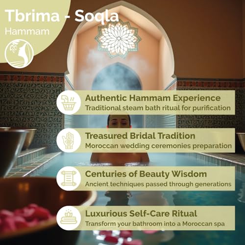 Fatima's Garden Moroccan Hammam Exfoliant - Tebrima/Soqla with Aker Fassi for Smooth, Radiant Skin - 500g