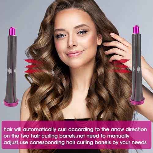 1 Pair 20mm/0.78 inch Long Curling Barrels Attachment for Dyson Airwrap Styler, Hair Curl Barrels Attachment Parts