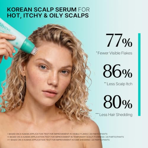 lilyeve Cica PDRN Scalp Serum with Brush for Itchy Dry Scalp