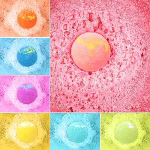 Bath Bombs for Kids with Surprise Inside for Girls Boys Toddlers Kids Bath Bombs Set with Toys Inside Safe Handmade Bubble Bath Fizzy Bath Bomb for Christmas