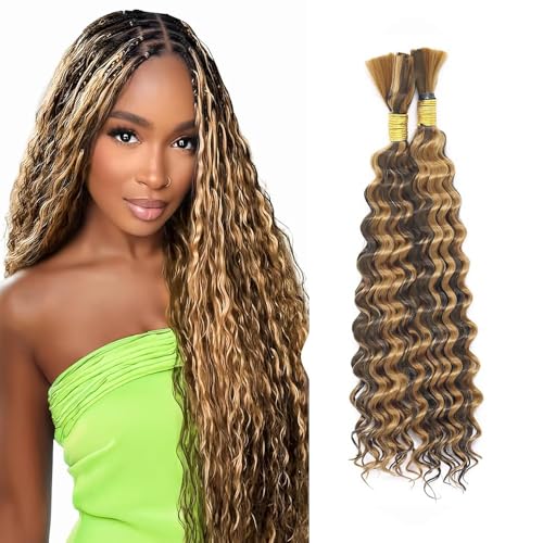 Deep Wave Braiding Hair 22 Inch #30 Virgin Human Hair 2 Pack