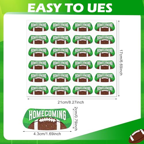 240 Homecoming Football Glitter Temporary Tattoos