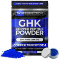 Skin Perfection GHK-Cu Copper Peptide Powder 99.7% Pure ? DIY Copper Peptides Serum for Face and Scalp - Cosmetic-Grade GHK-Cu - 1 Gram Creates Up to 100ml for Fuller Hair and Smoother Skin