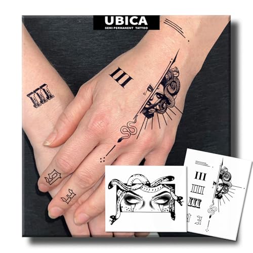 Semi Permanent Tattoo Stickers - 7-15 Day Water-Resistant