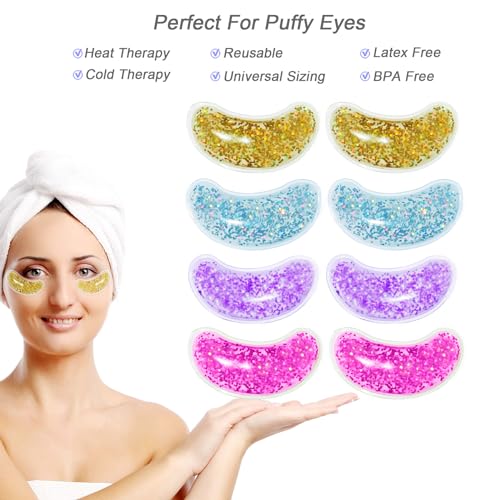Reusable Gel Eye Patches for Puffy Eyes - Cold & Hot Therapy