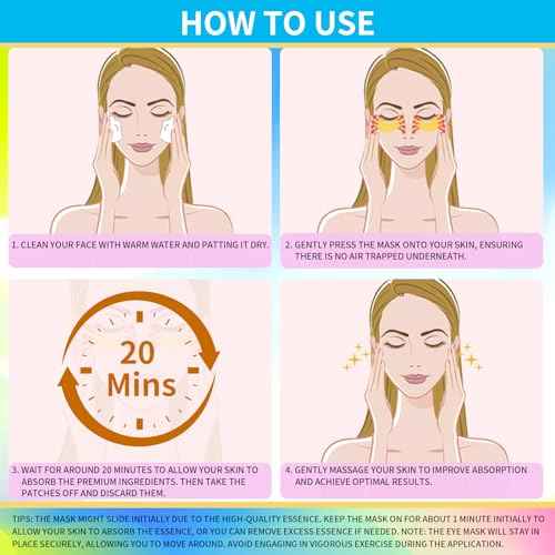 Under Eye Patches For Puffy Eyes Treatment 30 Pairs, 24K Gold Eye Mask For Dark Circles And Puffiness, Hyaluronic Acid Eye Mask For Puffiness, Eye Gel Pads, Eye Bags Treatment, Eye Mask Skincare