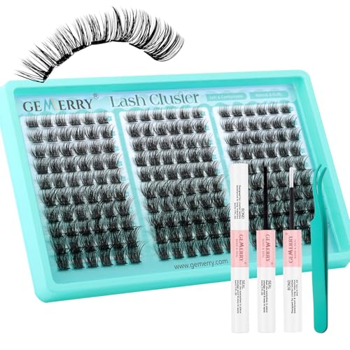 GEMERRY Cluster Lashes Kit - Wispy 8-16MM DIY Extensions