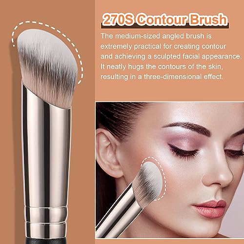 TEOYALL 270S Angled Concealer Brush | Soft Synthetic