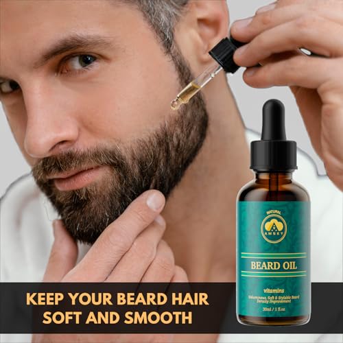 AMSKY Beard growth kit - Beard oil, beard balm, beard comb, productos para la barba | boyfriend birthday gifts | gifts for him husband | Christmas | Husband stocking stuffers