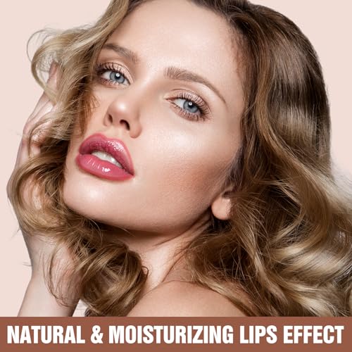 Vevivia Lip Stain Set - Peel Off Lip Stain and Lip Balm, Long Lasting Lip Liner Stain with Natural Finish, Moisturizing Lip Balm for Dry Lips, Hydrating Gloss, Waterproof, Smudge-proof, Brown