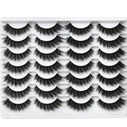 Fluffy Mink Lashes - Cat-Eye 14 Pairs, 10-15mm, Natural, APCYUST
