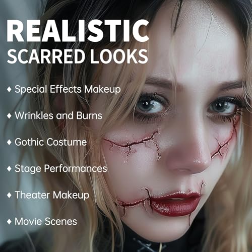Rigid Collodion SFX Scar Makeup Kit with Brush & Remover