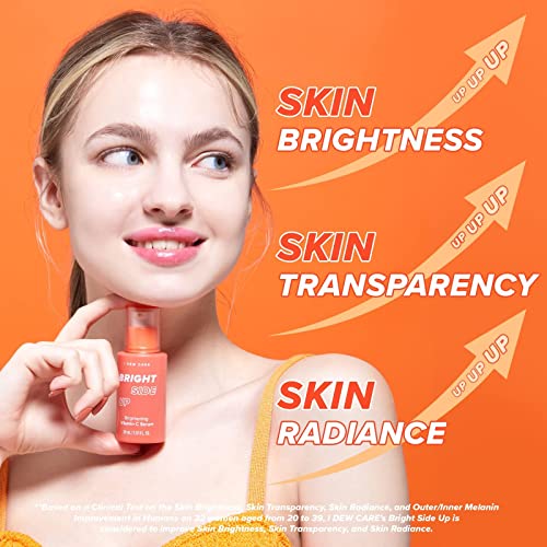 I DEW CARE Bright Side Up Brightening & Hydrating Vitamin C Serum with Niacinamide + I Dew Care Moisturizer Face Cream - Chill Kitten 1.69 Fl Oz Bundle