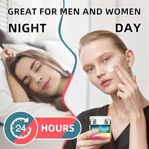 Retinol & Collagen Face Cream ? Anti-Aging Moisturizer for Wrinkles & Fine Lines | Hyaluronic Acid & Peptides | Hydrates & Restores Skin Elasticity