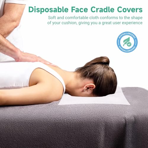 Disposable Face Cradle Covers for Massage Tables 1000 Pack 19.7 x 15.8"