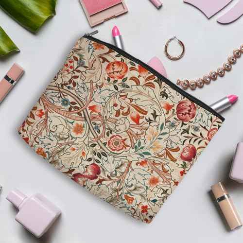 3pcs Colorful Flower Makeup Bag, Abstract Botanical Flower Cosmetic Bag, Christmas Wedding Anniversary Birthday Friendship Gifts for Women Girls Best Friends Sister Bestie Grandma Travel Toiletry Bag