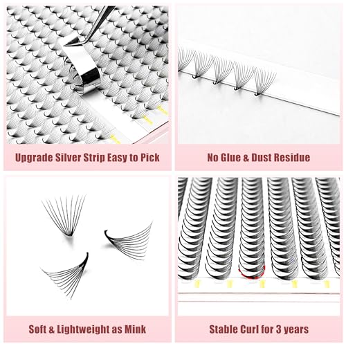 ABONNIE Premade Lash Fans 10D 0.05mm D Curl 12mm