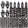 Henna Tattoo Kit with 5 Inks & 88 Stencils