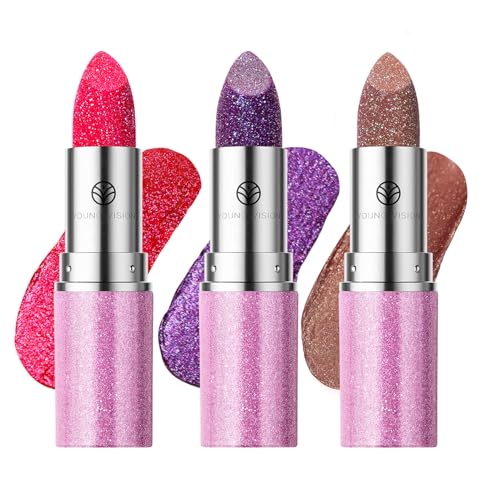 Glam Glow Chameleon Lipstick Set – 3 Color-Shifting Shades