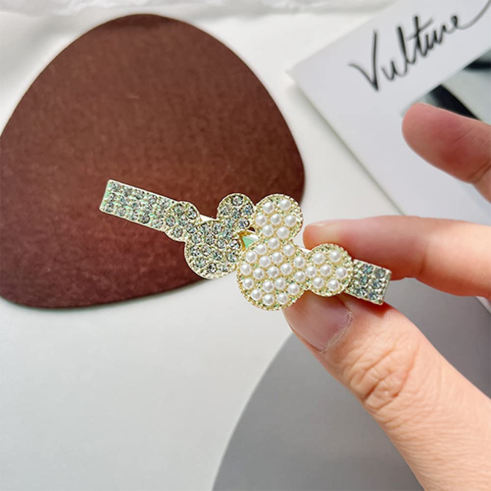 Rhinestone Alligator Hair Clips Duckbill Hairpins Flower Hair Barrettes for Women Hair Styling Tools Hair Accessories Pearls Hair Pins