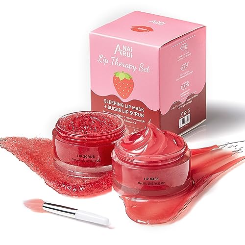 Strawberry Lip Scrub & Mask Set | Vitamin C Overnight Treatment