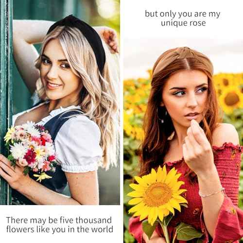 VELSCRUN 12 Pack Headbands for Women Gilrs White Fashion Pink Knotted Head Bands Solid Red Headband Non Slip Hair Band for Women's Thin Thick Short Hair Face Wash Hair Accessories Gifts for Women