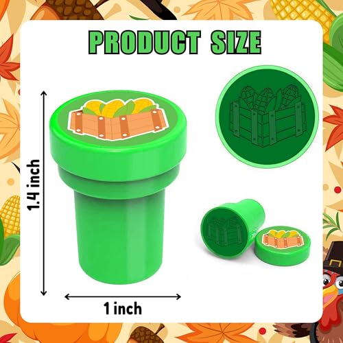 96-Piece Thanksgiving Party Favors Set - 72 Tattoos & 24 Stamps
