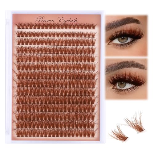 Brown Wispy Lash Clusters 280 Pcs 8-18mm Mix - DIY Lash Extensions