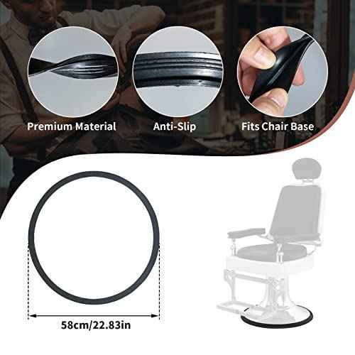 MoyRetty 22.8" Salon Chair Rubber Base Ring, Salon Equipment Floor Protective Rubber Ring Gasket,Hydraulic Styling 1Pack